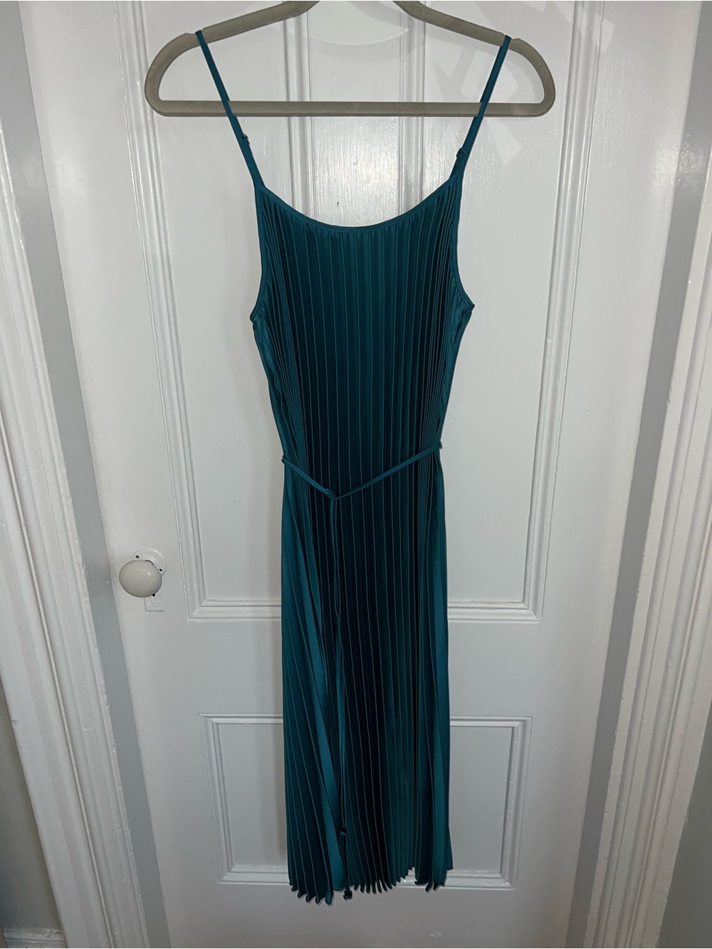 Sam Edelman Teal Pleated Midi Dress